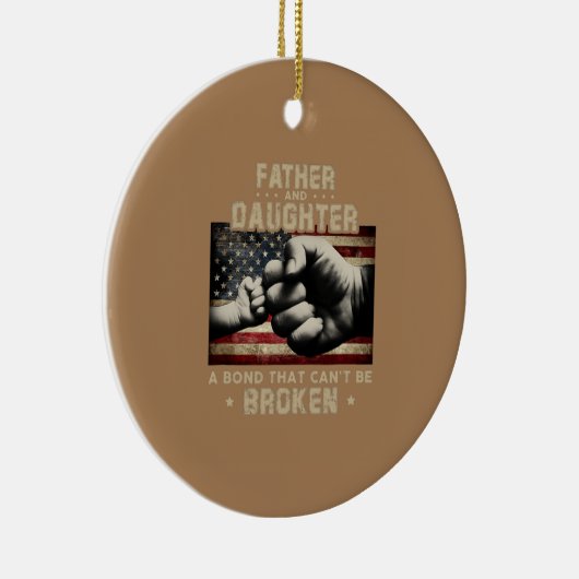 Vater und Tochter eine Anleihe, die nicht zerbroch Keramik Ornament (Rechts)