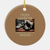 Vater und Tochter eine Anleihe, die nicht zerbroch Keramik Ornament (Hinten)