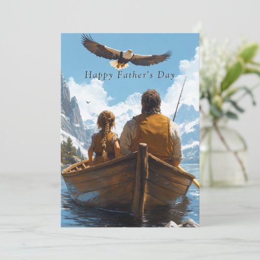 Vater und Tochter fischen (Stehend Vorderseite)