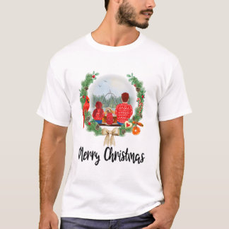 Vater und Tochter Fischen Familien-Matching-Christ T-Shirt