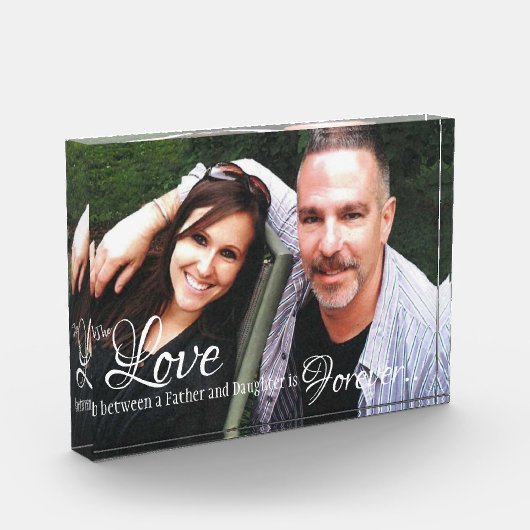 Vater und Tochter Foto Block (Links)