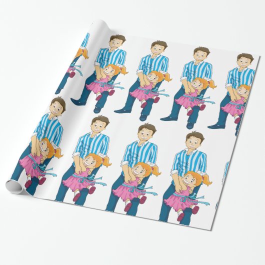 Vater und Tochter Geschenkpapier (Ungerollt)
