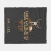 Vater und Tochter Jagdpartner für das Leben Fleecedecke (Vorderseite (Horizontal))