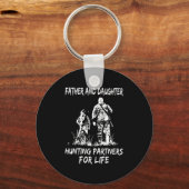 Vater- und Tochter-Jagdpartner Schlüsselanhänger (Vorderseite)