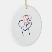 Vater und Tochter Keramikornament (Rechts)