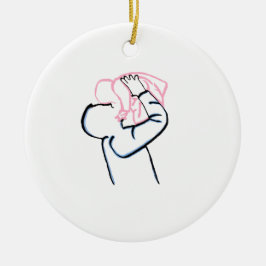 Vater und Tochter Keramikornament