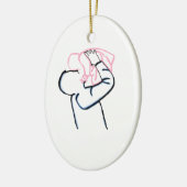 Vater und Tochter. Keramikornament (Links)