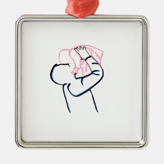 Vater und Tochter. Ornament Aus Metall (Vorne)