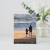 Vater und Tochter Postkarte (Stehend Vorderseite)