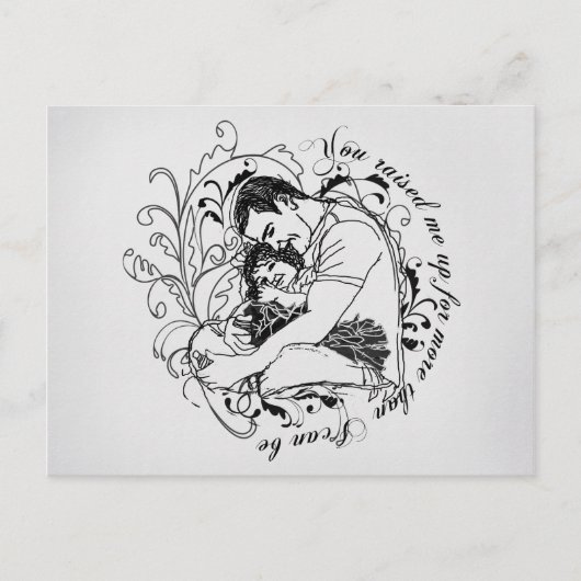 Vater und Tochter Postkarte (Vorderseite)