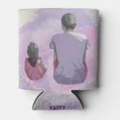 VATER UND TOCHTER SITZEN Cooler Dosenkühler (Vorderseite)