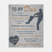 Vater und Tochter Vater Tag Fleecedecke (Vorderseite)