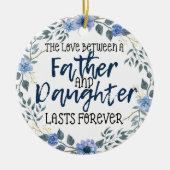 Vater und Tochter - Weihnachten Keramik Ornament (Vorne)