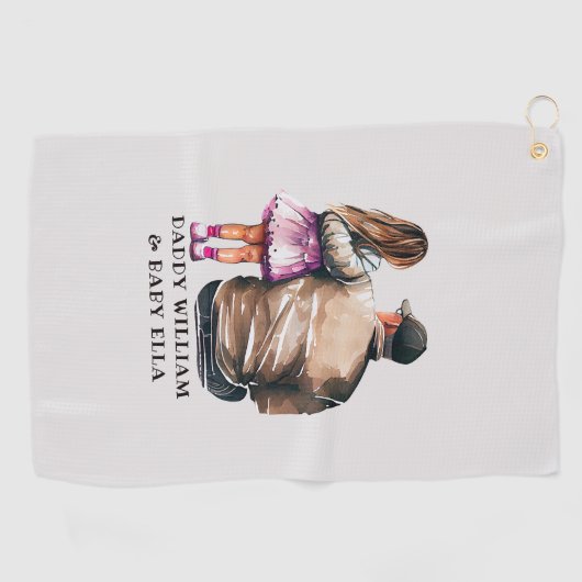 Vater- und Tochterbank (11) Golfhandtuch (Horizontal)