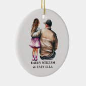 Vater- und Tochterbank (11) Keramik Ornament (Rechts)