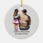 Vater- und Tochterbank (11) Keramik Ornament (Vorne)