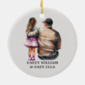 Vater- und Tochterbank (11) Keramik Ornament (Hinten)