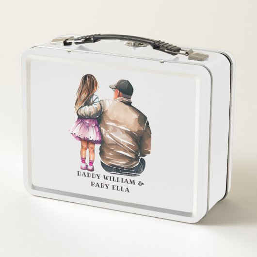 Vater- und Tochterbank (11) Metall Brotdose (Rückseite)