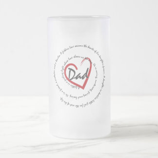 Vater und Väter Mattglas Bierglas