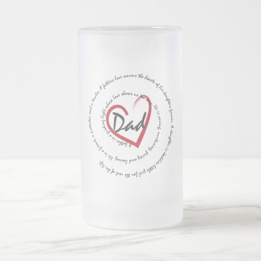 Vater und Väter Mattglas Bierglas (Mittel)