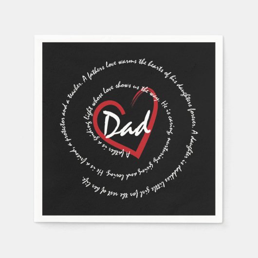 Vater und Väter Serviette (Vorderseite)