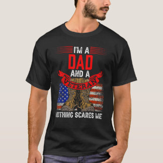 Vater und Veteran nichts interessiert mich Familie T-Shirt