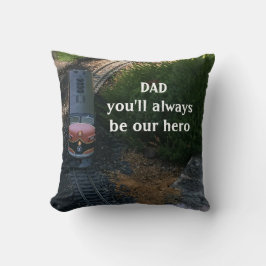 Vater unser Held mit dem Zug Kissen