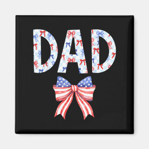 Vater US-Flagge-Bogen-Geburtstag 4. Juli Familienp Magnet