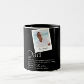 Vater Vater Daddy Definition Foto Schwarz Zweifarbige Tasse (Mittel)