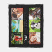 Vater Vater Definition 6 FotoCollage Fleecedecke (Vorderseite)