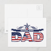 Vater, Vater, ein natürlicher Geborener Vater Postkarte (Vorne/Hinten)