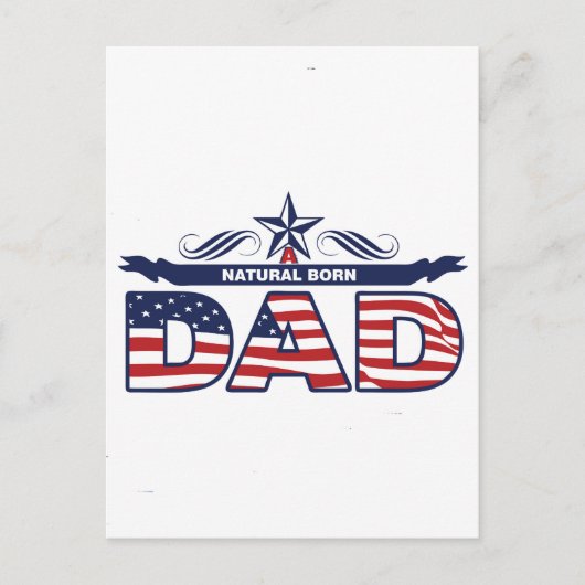 Vater, Vater, ein natürlicher Geborener Vater Postkarte (Vorderseite)