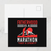 Vater - Vater ist Marathon Postkarte (Vorne/Hinten)