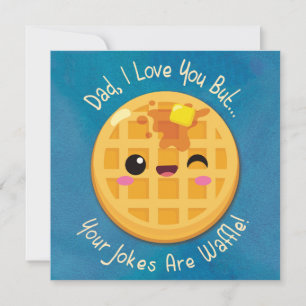 Väter Vater Jokes sind Waffle Funny Birthday Card Karte
