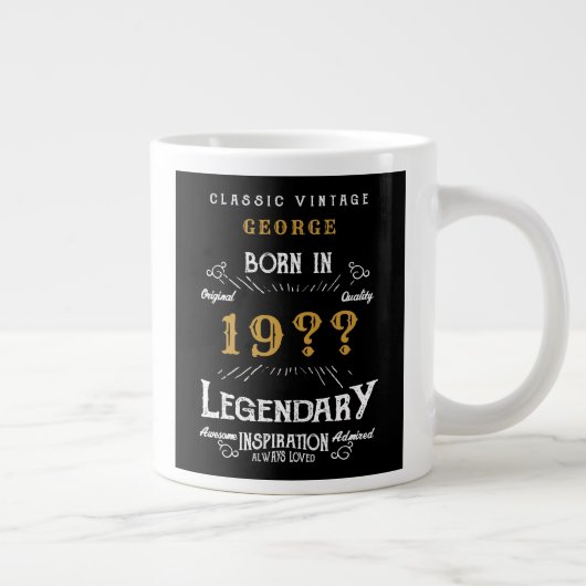 Vater Vater oder Ehemann Add Name Year Legende Vin Jumbo-Tasse (Rechts)
