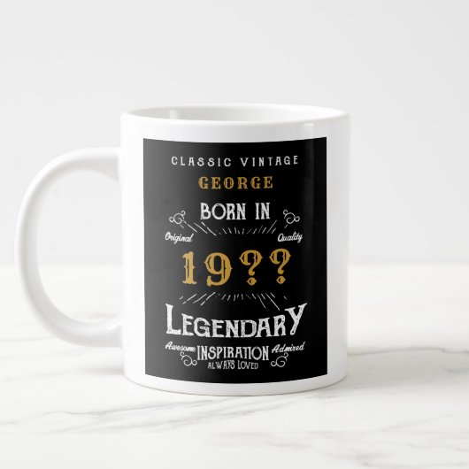 Vater Vater oder Ehemann Add Name Year Legende Vin Jumbo-Tasse (Links)