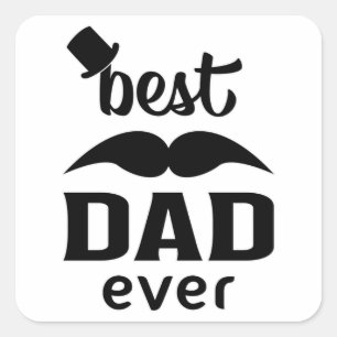 Vater Vater Papa Bester Vater's Day Funny Geschenk Quadratischer Aufkleber