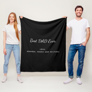 Vater VATER Schwarz-weißer Text Fleecedecke