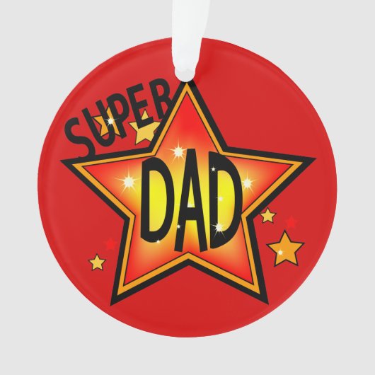 Vater Vater Super Star Weihnachtsschmuck 2 Ornament (Vorderseite)