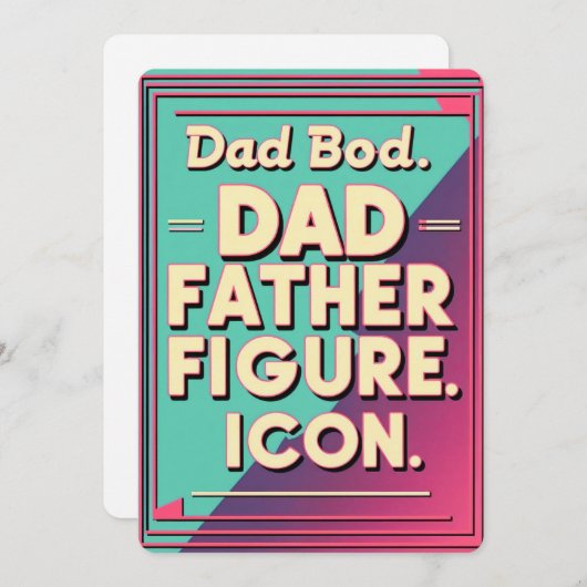 Vater, Vater, Symbol. - Vatertag Einladung (Vorne/Hinten)