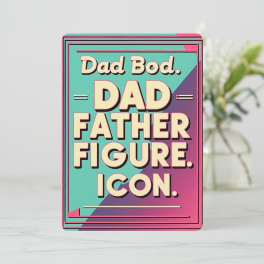 Vater, Vater, Symbol. - Vatertag Einladung (Stehend Vorderseite)