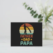 Vater, Vater und Papa Sunset Postkarte (Stehend Vorderseite)