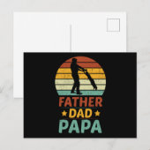 Vater, Vater und Papa Sunset Postkarte (Vorne/Hinten)