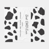 Vater Vater Vater Schwarz-weiß Kuhhautmuster Fleecedecke (Vorderseite (Horizontal))