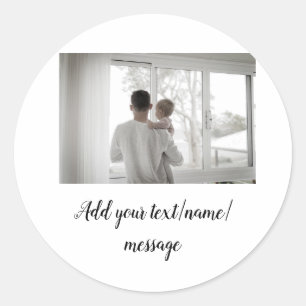 Vater Vater Vater Vater Vater Vater fügen Foto-Tex Runder Aufkleber