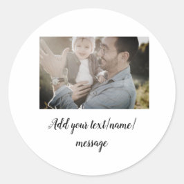 Vater Vater Vater Vater Vater Vater fügen Foto-Tex Runder Aufkleber