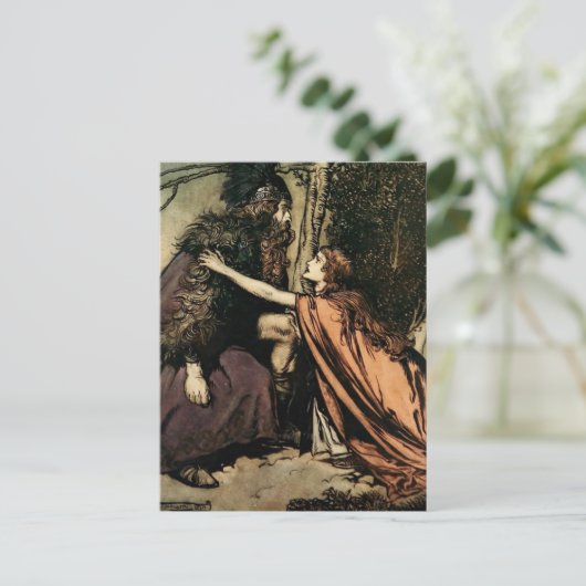 "Vater, Vater, was dich antreibt" von Arthur Rackh Postkarte (Stehend Vorderseite)