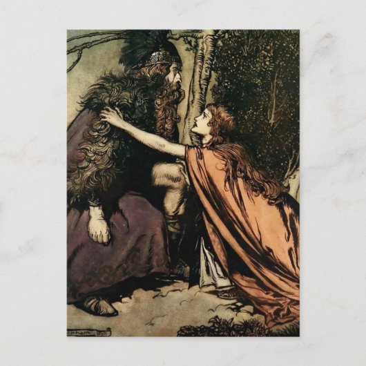 "Vater, Vater, was dich antreibt" von Arthur Rackh Postkarte (Vorderseite)