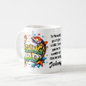 Vater-Vatertag Fisch Graffiti Zitat Kaffeetasse (Vorderseite Links)