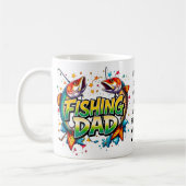 Vater-Vatertag Fisch Graffiti Zitat Kaffeetasse (Links)